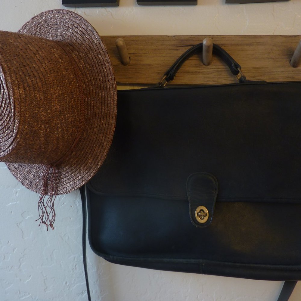 Vintage Black Coach Briefcase - Picture 4 of 13